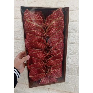 LACO DUPLO C/12 PCS VERMELHO C/ DOURADO