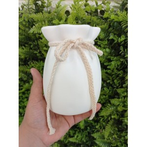 VASO 67732 DE PLASTICO BRANCO A13X8CM