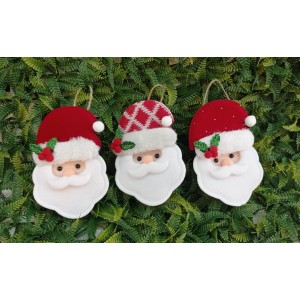 PENDENTE WF1726 DECORATIVO CABECA NOEL 9X13CM