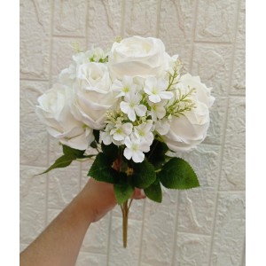 FL BUQUE AR2021 DE ROSA BRANCA C/11 GALHOS A47CM