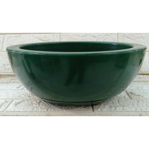 VASO BACIA REF1054-9 MARMORIZADA VERDE C/PRATO Nº2 A15XL34CM