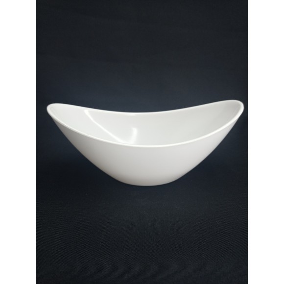 VASO CANOA EM PLASTICO BRANCO A8XL20CM 41033