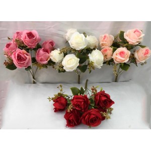 FL BUQUE DE ROSAS XD-732 C/ COMPLEMENTO 6 FLORES