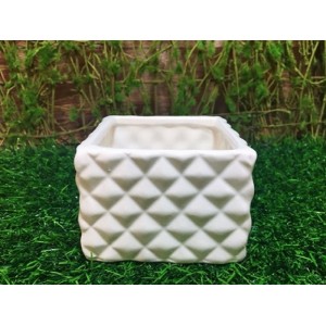 VASINHO LV-0085 QUADRADO 3D LOSANGOS BRANCO