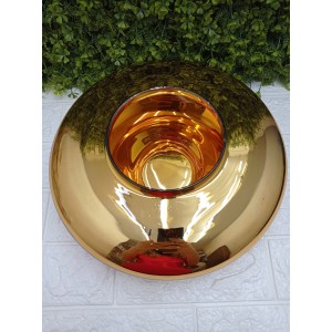 VASO DISCO 1650 M OURO ESPELHADO A12XL31CM
