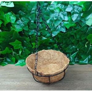 VASO 40069 FIBRA DE COCO C/CORRENTE P DE PENDURAR A12XL21CM