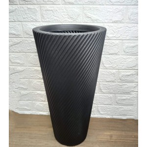 VASO PVP2-PC PILAO VITE CILINDRICO EM POLIETILENO N°2 COR PRETO CARVAO A55XL29CM