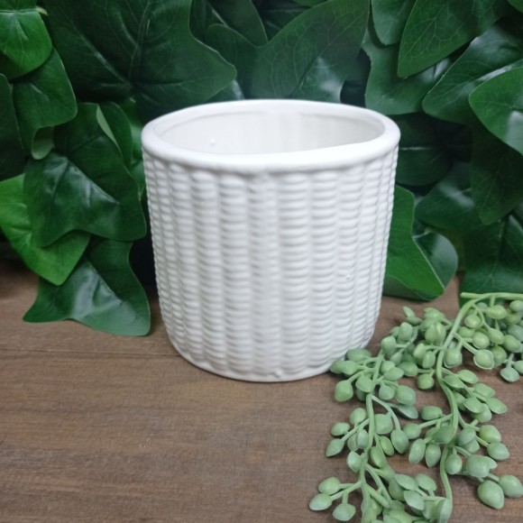 VASO BRANCO STILO ESPIGA MILHO LV-0136 A10XL11CM