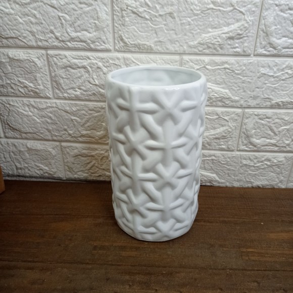 VASO 5463 ROUGE MEDIO BRANCO BRILHOSO A22XL13CM