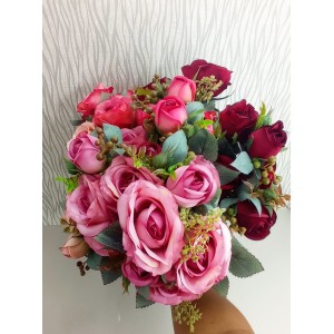 BUQUE DE ROSAS C/BOTÃO 12G 47CM HD9176