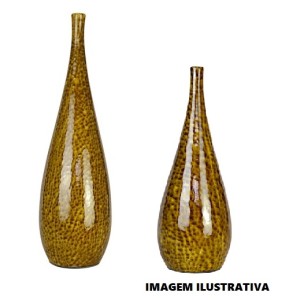 VASO 6272549 GARRAFA SLIN RAFINA G  CARAMELO GRETANTE A51 X L16 CM