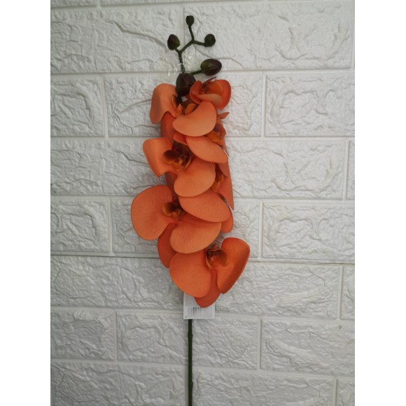 FL ORQUIDEA SC002-LAR TOQUE REAL PHALAENOPSIS LARANJA C/ 7 FLORES MEDIAS A70CM